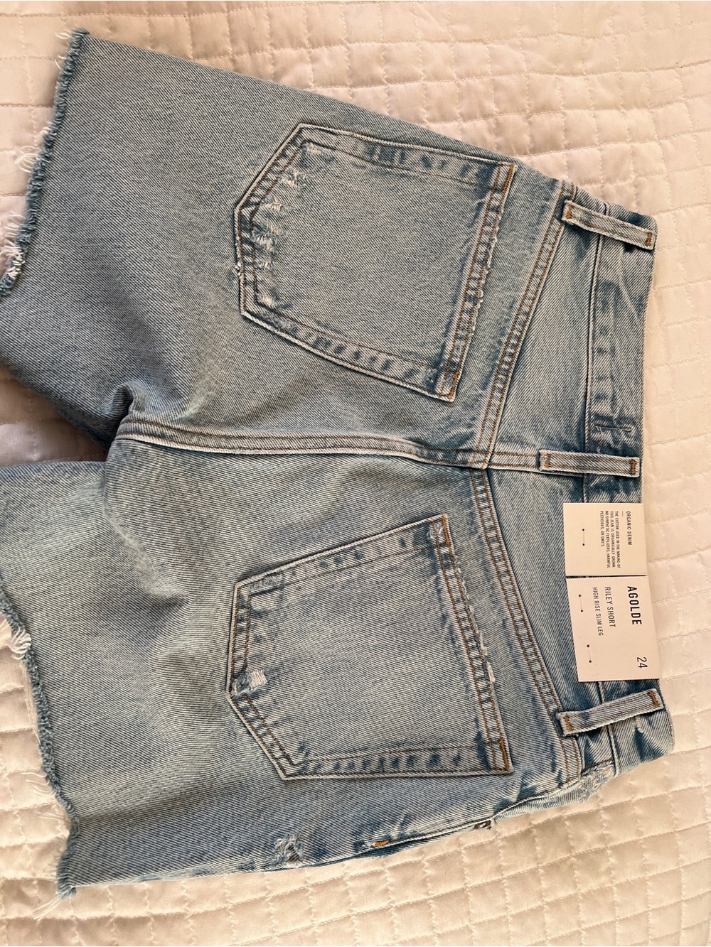 Agolde Riley Shorts In Groove - Picture 4 of 5